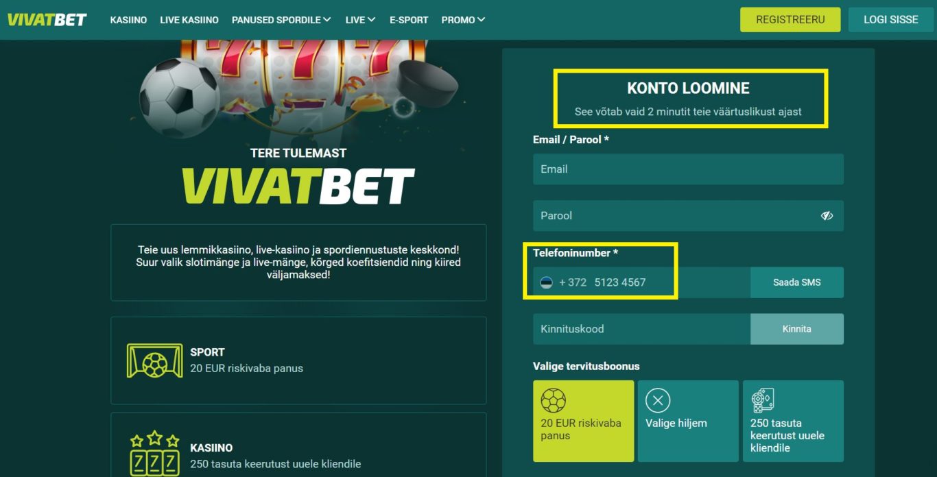 Vivatbet Registreerimine: Kaks Peamist Viisi